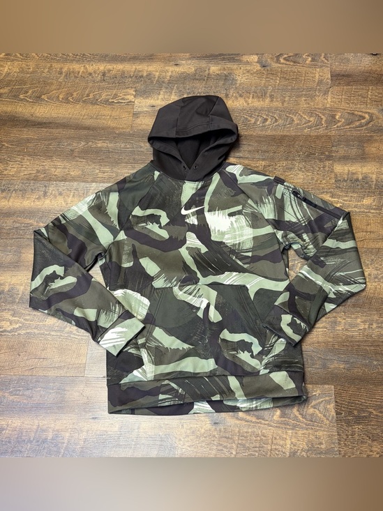 Nike Other - Nike Therma-FIT Cascade Brushstroke Camo Hoodie Mens Small Green Brown Tactical